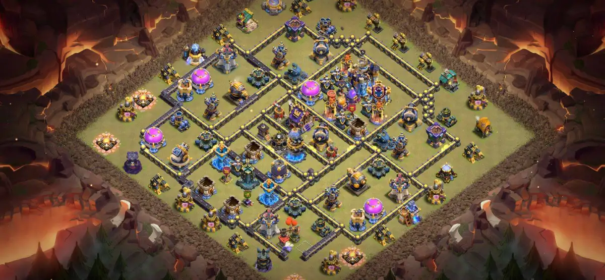 TH18 War Base Anti 2 Star Layout for Clash of Clans