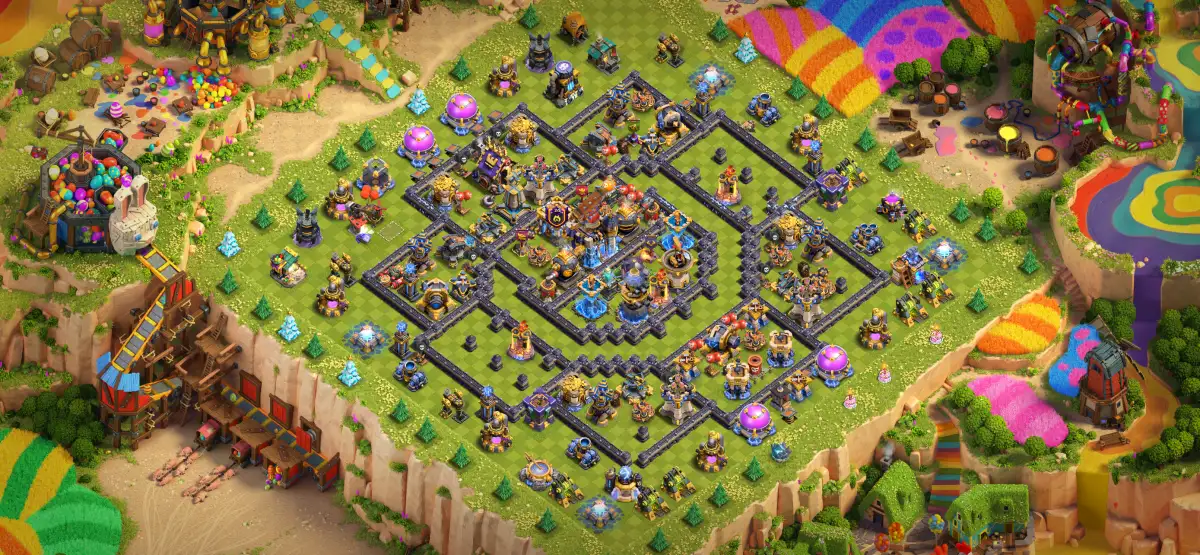 TH18 War Base Layout with Anti 2 Star defensive skills