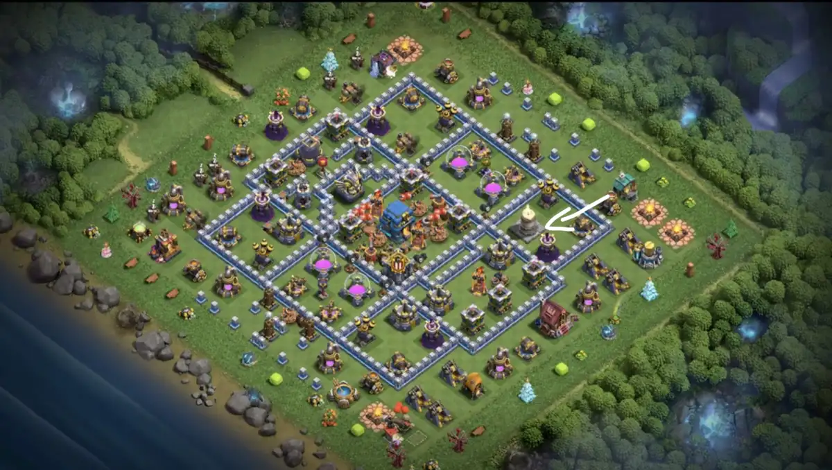 TH12 War Badr Anti 3 Star Base for Clash of Clans