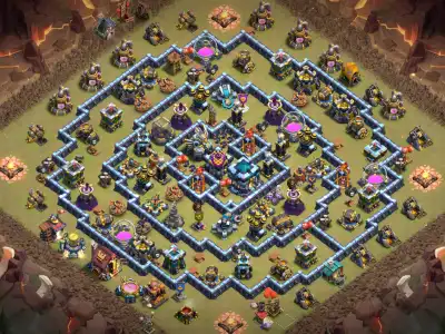Layout TH13 War Layout Anti 2 Star CWL Legend League with Copy Link