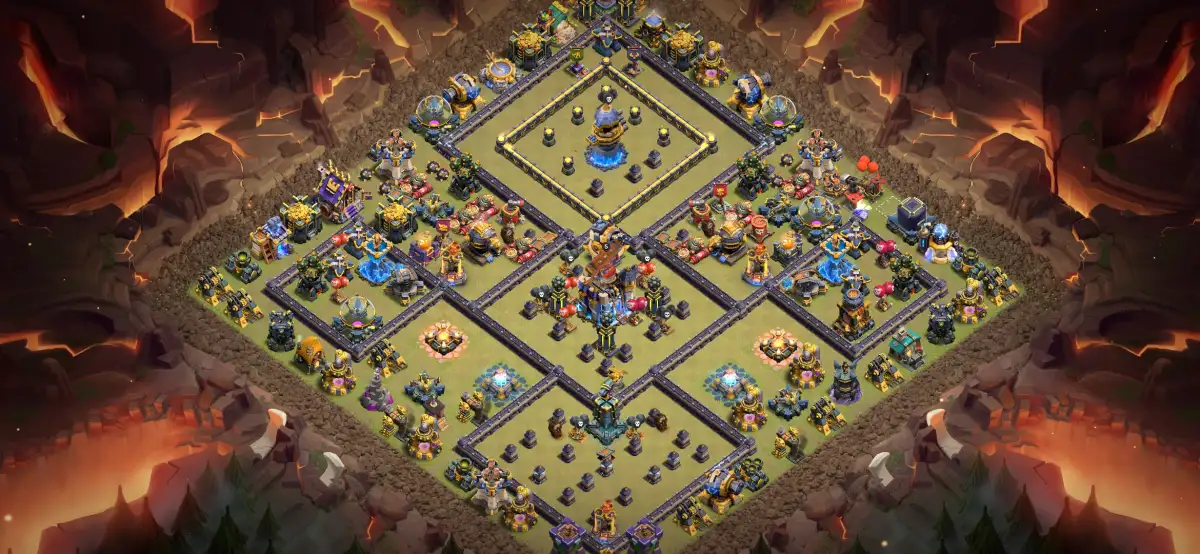 Heavy TH18 War Base Town Hall Maze and Anti 3 Star Core CWL 2026