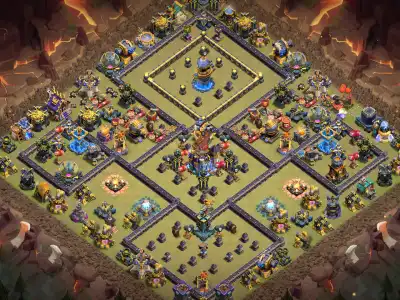 Layout Heavy TH18 War Base Town Hall Maze and Anti 3 Star Core CWL 2026