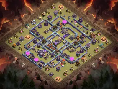 Layout TH15 War Base Layout Anti 2 Star for Clash of Clans