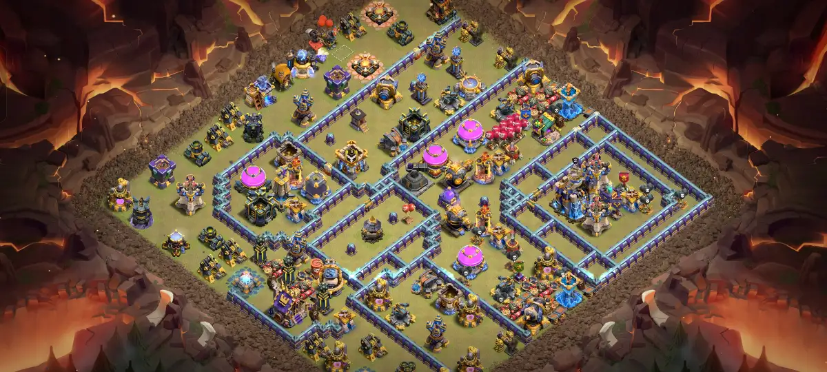 TH18 War Base Copy Link | Anti 2 Star Ring Style Layout