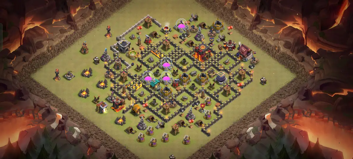 TH10 War Base Anti Air Layout for Legend League Copy Link