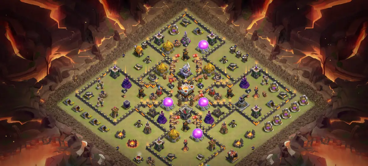 TH11 War Base Copy Link | Anti 2 Star Ring Style Layout