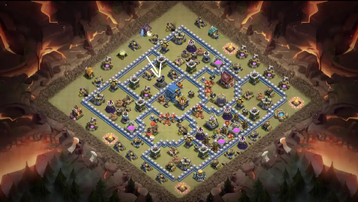 TH12 War Base for Clash of Clans Anti 3 Star Copy Link