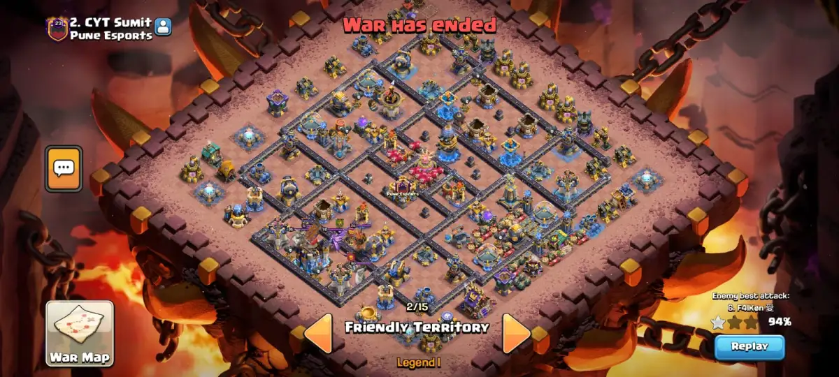 TH18 War Base Anti 2 Star Layout for Clash of Clans
