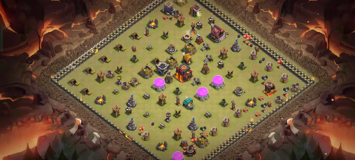 TH10 War Hybrid Base Layout with Anti 2 Star Core