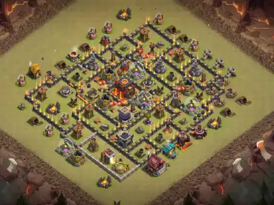 Layout TH10 War Base Anti 2 Star Layout for Clash of Clans