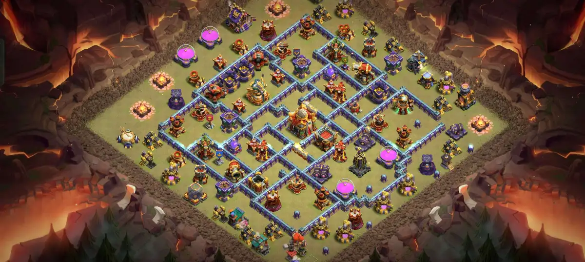 TH16 War Base Copy Link Anti 2 Star Ring Layout