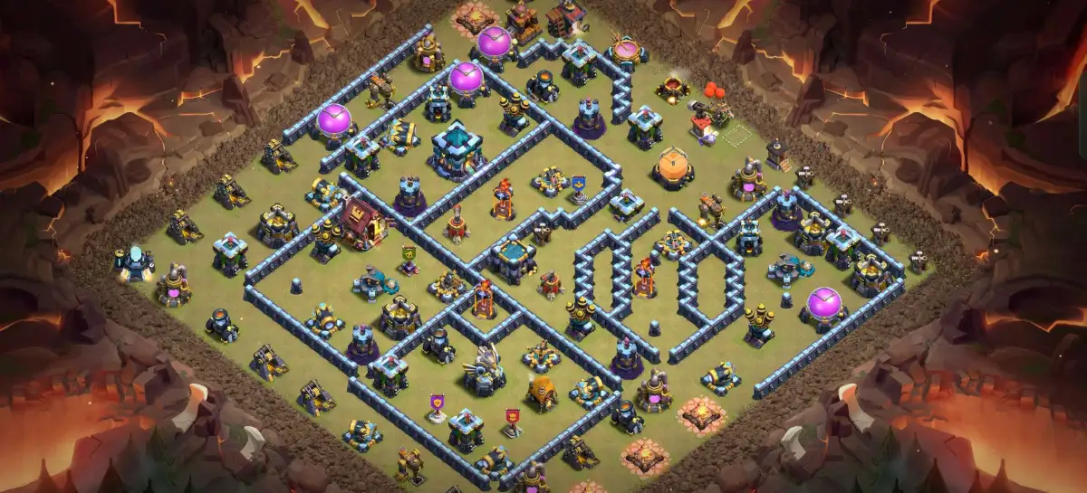 TH13 Defense Base for CoC with Anti 2 Star Core