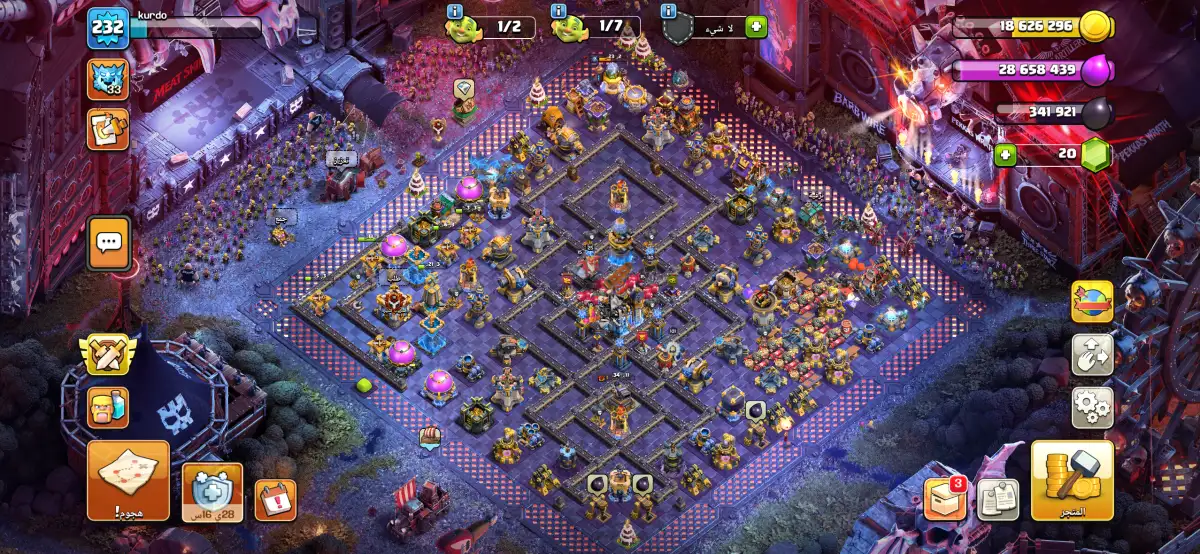 TH18 War Base with Central Core and Anti Air Spacing