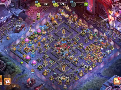 Layout TH18 War Base with Central Core and Anti Air Spacing