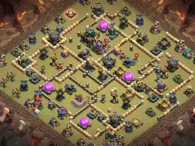 Layout TH17 War Base for Clash of Clans Anti 2 Star Copy Link