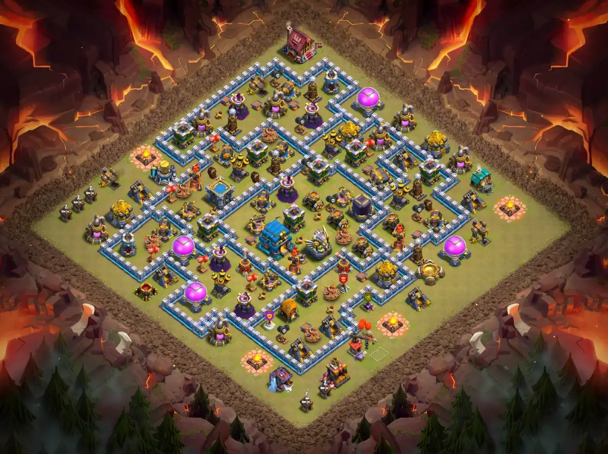 TH12 War Base Anti 3 Star Layout for Clash of Clans