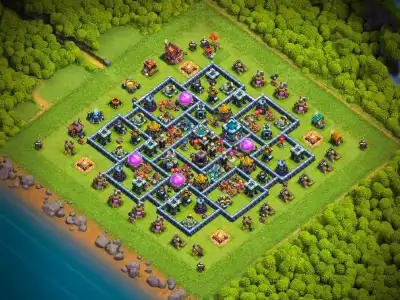 Layout TH13 Farming Base Anti 3 Star Layout with Copy Link
