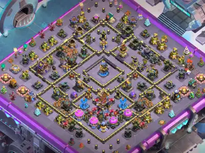 Layout TH18 Legend League Base with Split Core Pressure
