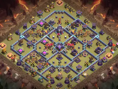 Layout TH15 War Base Anti 2 Star Ring Style for Legend League