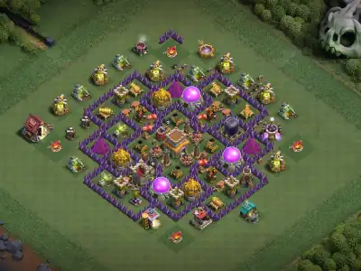 Layout TH8 Hybrid Base with Anti Dragon Air Defense Core