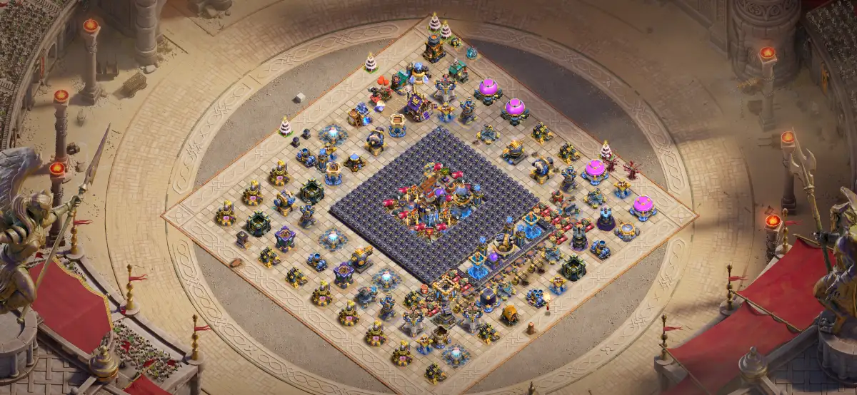 TH18 War Base with Box Core and Anti Air Spread