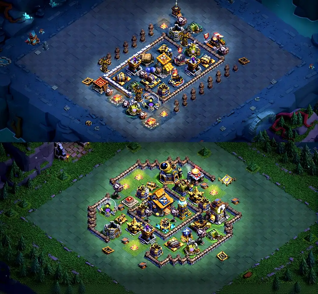 Layout Advanced BH10 Coc Layout | Greeny Skies | Builder Hall 10