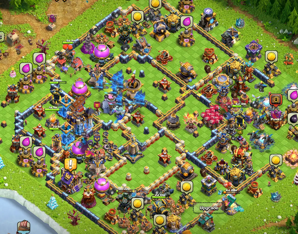 TH18 Legend Hybrid Base for Clash of Clans Anti 2 Star