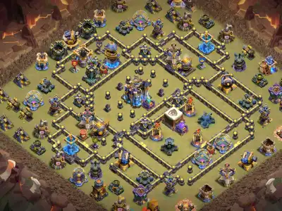 Layout TH18 War Base for Clash of Clans Anti 2 Star Ring Style