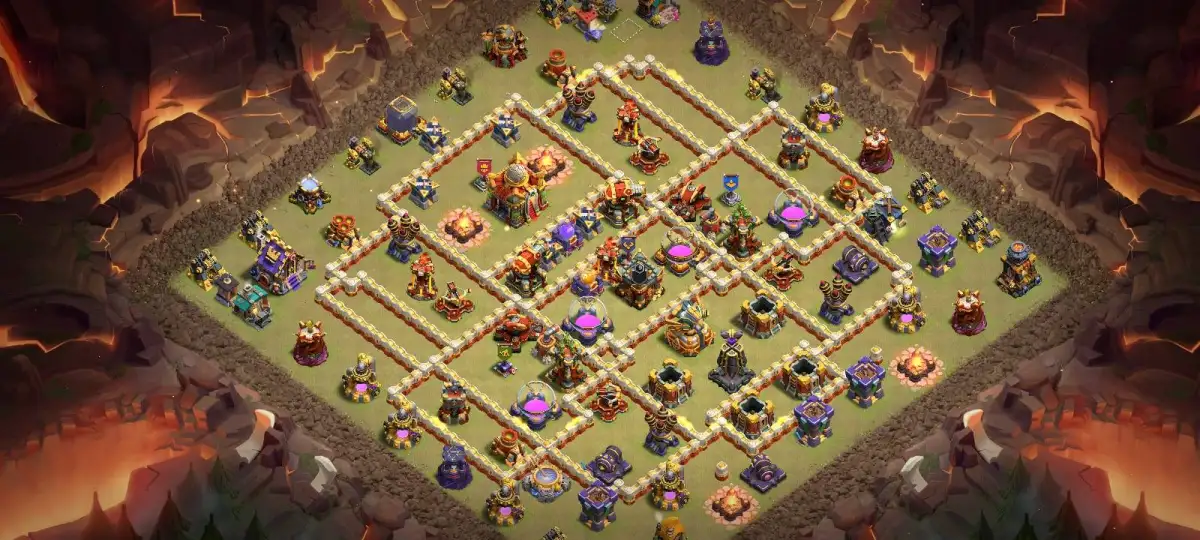 TH16 War Base Layout for Clash of Clans Anti 2 Star