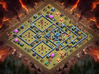 Layout TH13 War Base Anti 3 Star for Clash of Clans