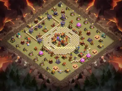 Layout TH16 War Base Copy Link for Clash of Clans Anti 2 Star