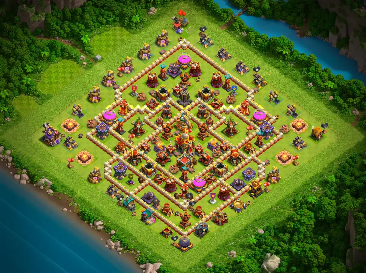 TH16 Anti 2 Star Hybrid Base Link for Clash of Clans