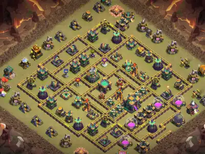 Layout TH14 War Badr Defense Base for CoC | Clash of Clans Copy
