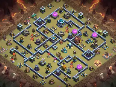 Layout TH13 War Base for Clash of Clans with Copy Link