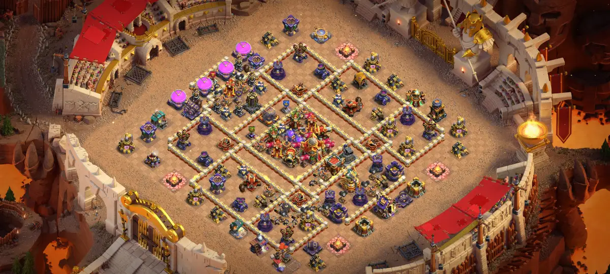 TH16 War Base Anti 3 Star vs Electro Dragon | Copy Link