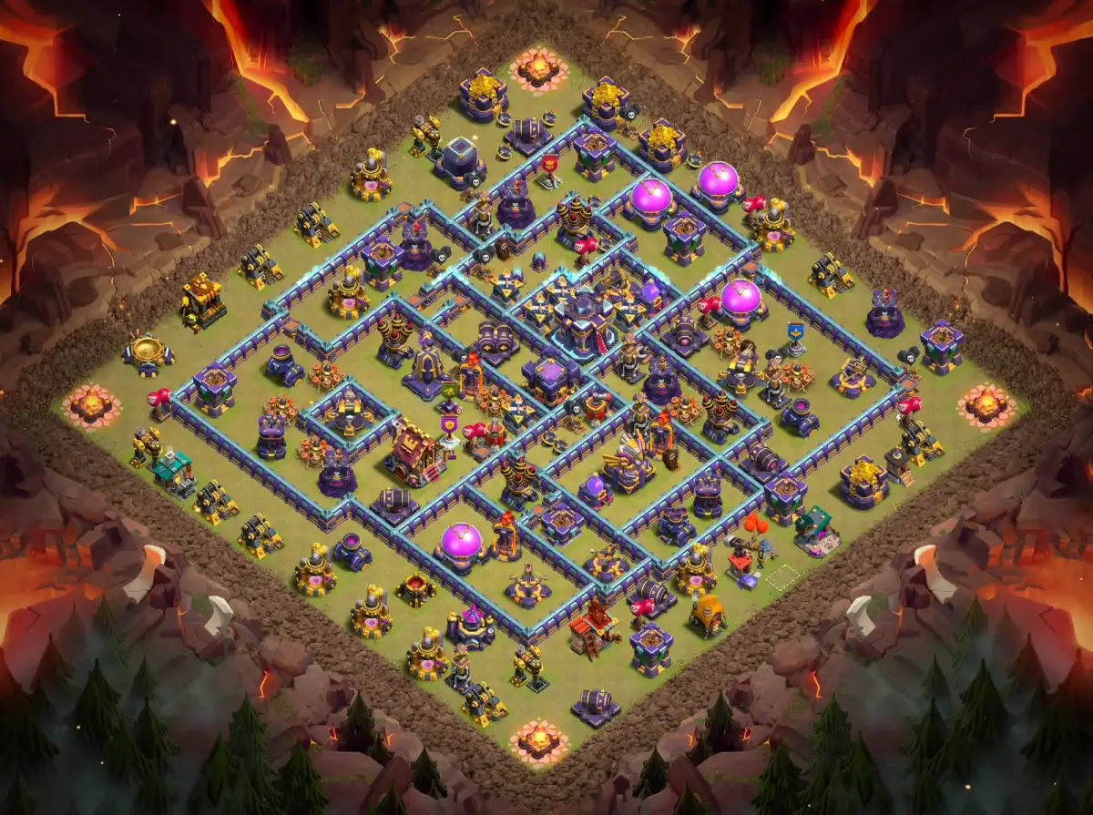 TH15 War Base Anti 3 Star Layout With Tough Core Paths