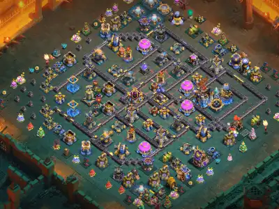 Layout TH18 Anti Everything Hybrid coc base layout with Copy Link