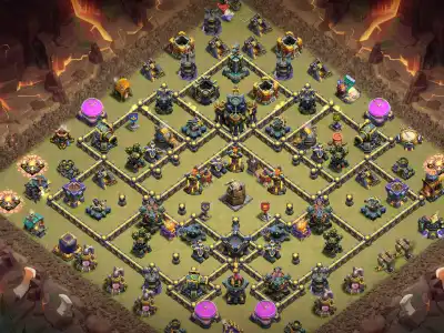 Layout TH17 War Base Anti 2 Star Layout for Clash of Clans