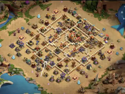 Layout TH16 War Base Anti 3 Star Clash of Clans Copy Link