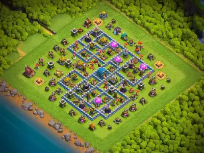 Layout TH12 Hybrid Base Layout for Clash of Clans Defense
