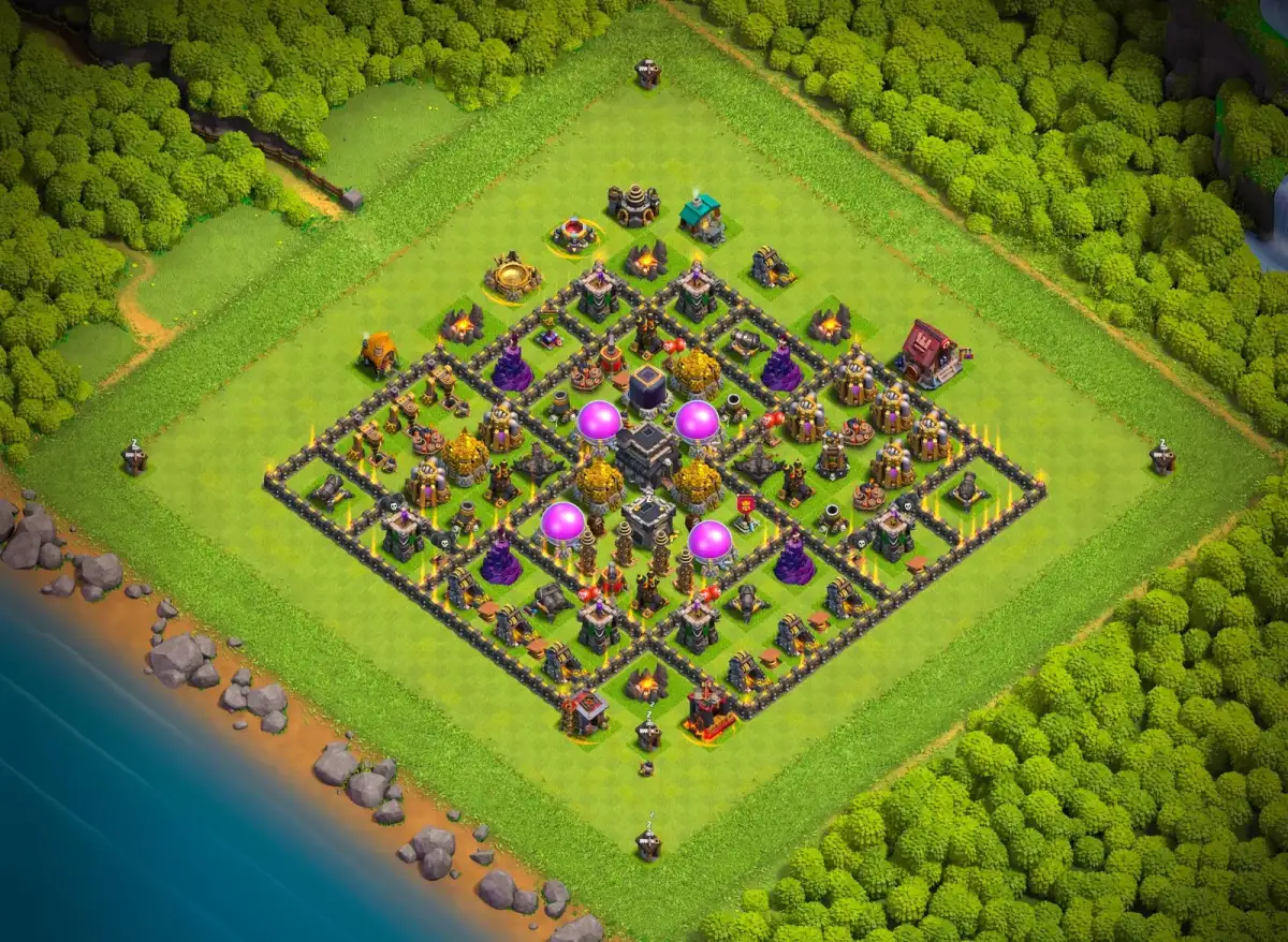 TH9 Anti 2 Star Hybrid Base Layout for Clash of Clans