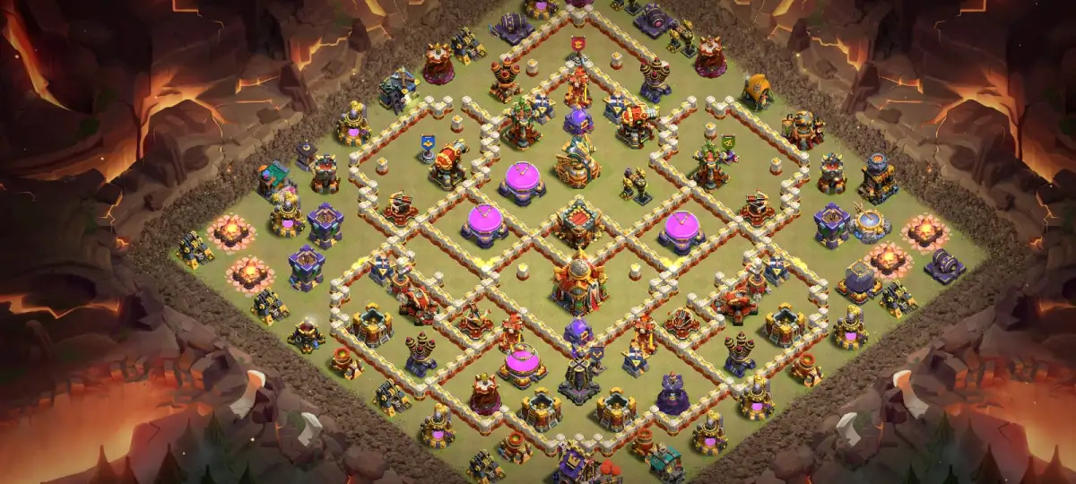 TH16 War Base Copy Link | Anti 2 Star Ring Layout