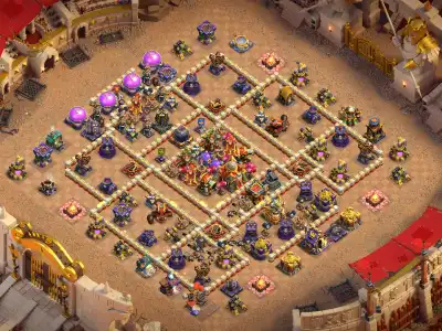 Layout TH16 War Base Anti Everything for Clash of Clans