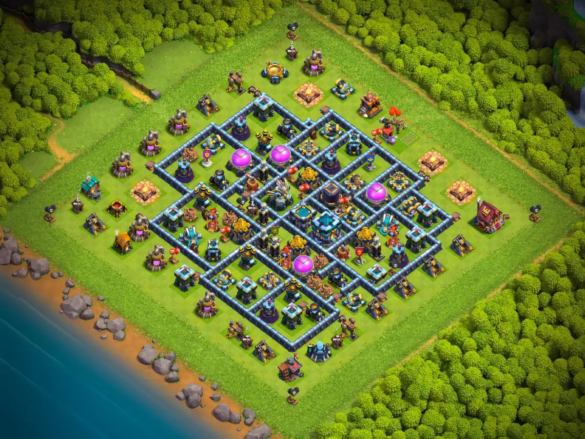 TH13 Farming Base Anti 3 Star Layout for Clash of Clans