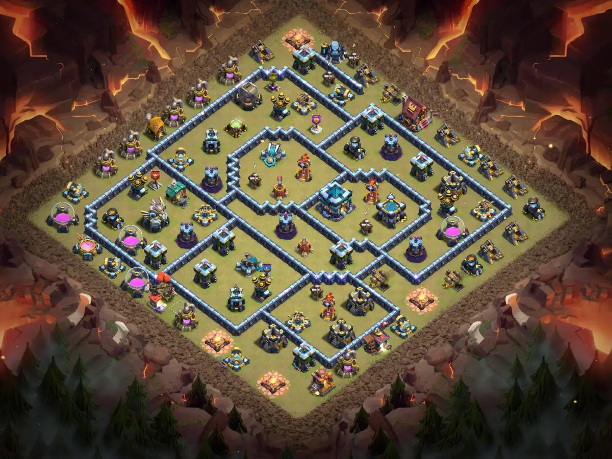 TH13 Farming Base for Clash of Clans Anti Electro Dragon