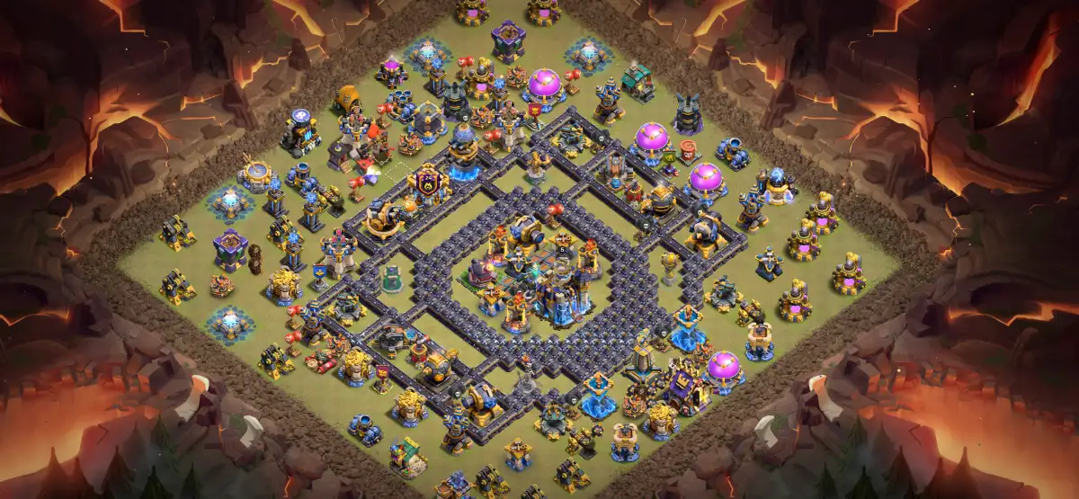 TH18 War Base Layout for Coc with Anti 2 Star Core