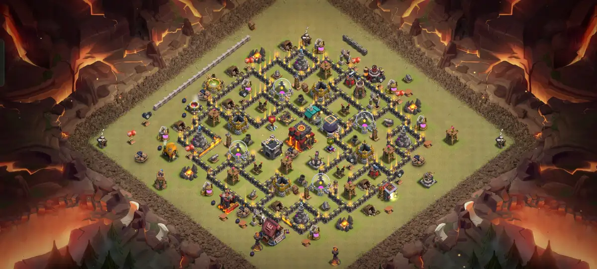 TH10 Anti 3 Star War Base Layout for Clash of Clans