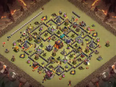 Layout TH10 Anti 3 Star War Base Layout for Clash of Clans