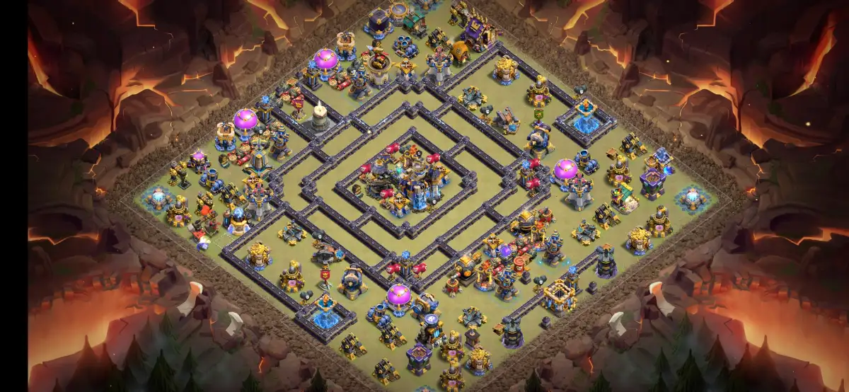 TH18 War Base Anti 2 Star Ring Layout for Legend League