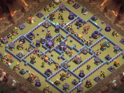 Layout TH15 War Base Anti 2 Star Layout for Clash of Clans